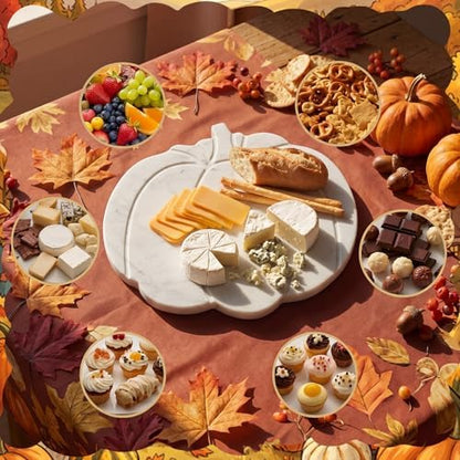 Chengu Fall Pumpkin Marble Cutting Board 9.84 Inch Halloween Home Gift