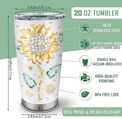 Muilzon Daughter Gift from Mom/Dad Tumblers 20oz - Gifts for Daughter