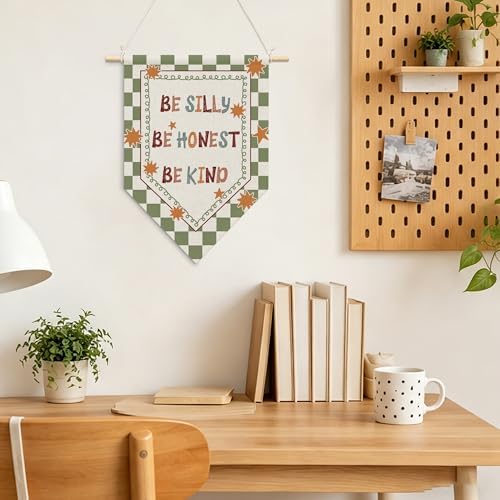 BCUANGD Inspirational Classroom Wall Art Decor, Be Silly Honest Kind