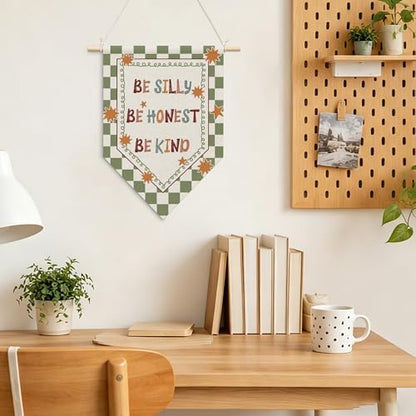 BCUANGD Inspirational Classroom Wall Art Decor, Be Silly Honest Kind