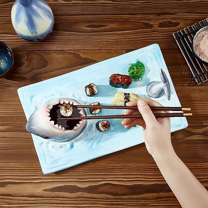 Shark Plates, Shark Sushi Plate, Handmade Ceramic Taco Holder