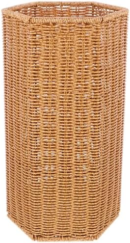 Garneck Woven Umbrella Organizer Stand, PP Iron Brown Entryway Storage
