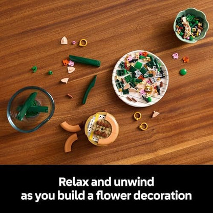 LEGO Botanicals Mini Orchid Building Set - Artificial, Fake Orchid for