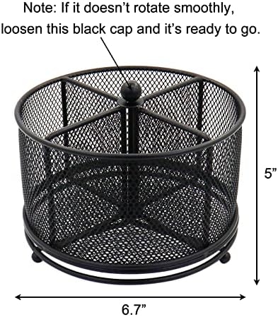 Pen Holder for Desk, 360 Rotating Mesh Pencil Organizer Marker Storage