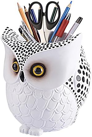 Owl Pen Holder, Owl Pen Pencil Container Carving Brush Pot Brush