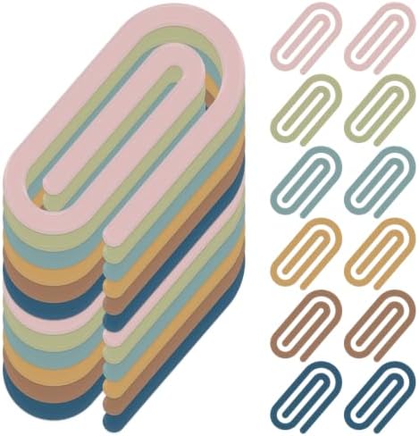 12Pcs 4 Inch Jumbo Acrylic Bookmark Clips with Storage Box, Colorful