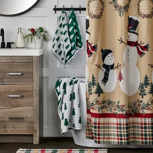 SKL Home Christmas/Winter Holiday Trees Hand Towel Set-2pc