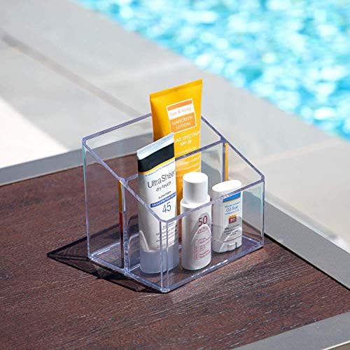 Isaac Jacobs Clear Acrylic 2-Section Organizer, Remote Holder &
