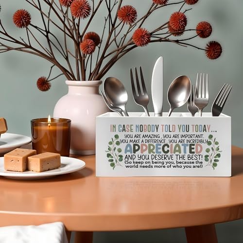 Boho Inspirational Pencil Pen Holder for Desk, Appreciation Gifts for