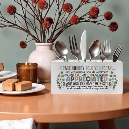 Boho Inspirational Pencil Pen Holder for Desk, Appreciation Gifts for