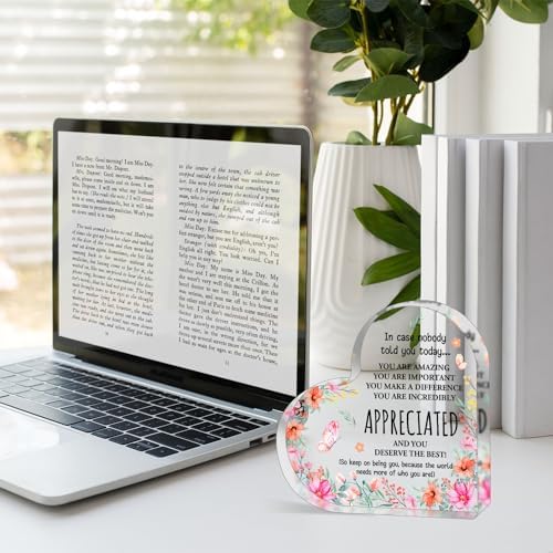 Appreciation Gifts for Women, Thank You Gifts, Affirmations Heart