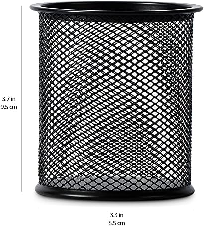 Amazon Basics Wire Mesh Pen Holder, Pencil Cup Desk Organizer for