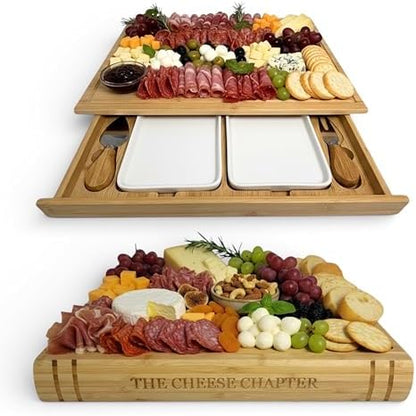 The Cheese Chapter | 100% Bamboo | Book-Inspired Charcuterie & Cheese