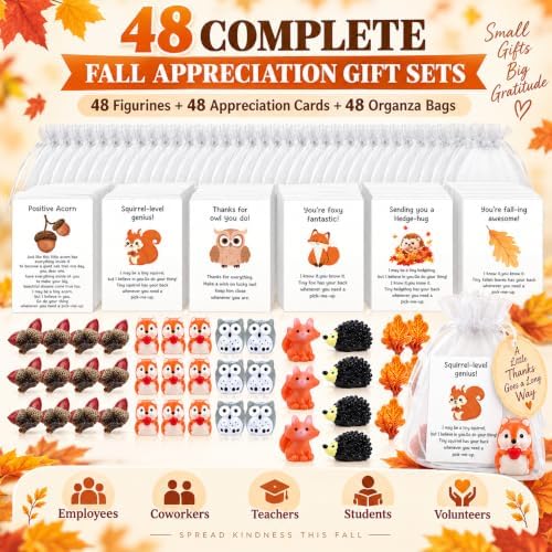 48 Sets Thanksgiving Positive Gifts Fall Party Favors Fall Thank-You