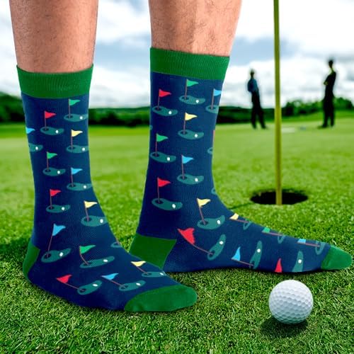 Golf Gifts For Men, Women - Funny Socks for Dad, Grandpa, Boy, Girl