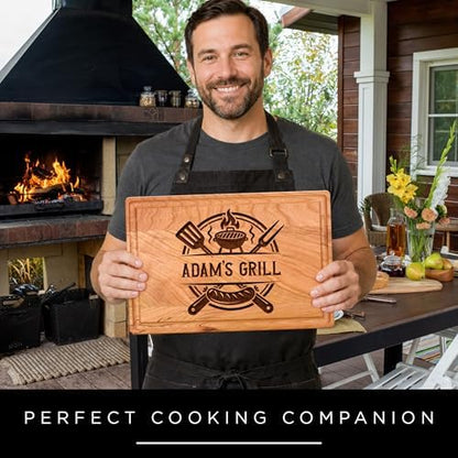 Personalized Cutting Board for Men, Custom Cutting Board Wood Engraved