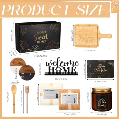 Housewarming Gifts Baskets for New House, Elegant, Black