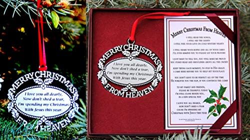 ® Pewter Finish Keepsake Memorial Ornament with Poem in Gift Box