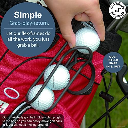 SnakeBelly Golf Ball Holder - Pro with Quick-Draw Release (Black)