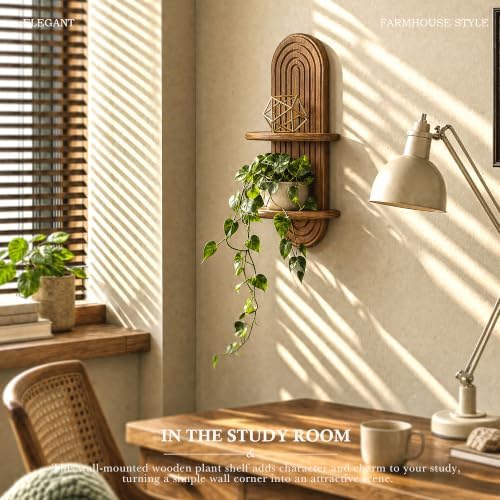 Plant Wall Shelf for Home Decor: Hanging Plant Shelf for Planter