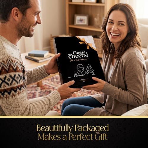 Bamboo Charcuterie Board gift Set, 12x15 in Cheese Board with 16