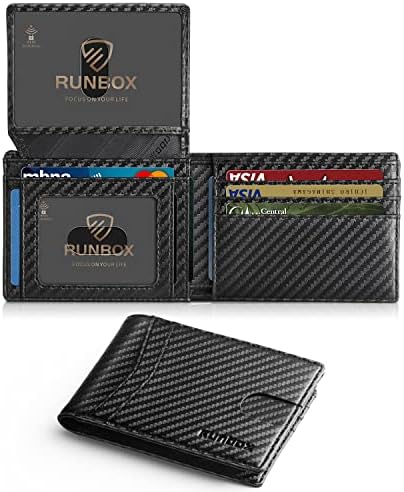 RUNBOX Wallet for Men -Slim Rfid Leather Mens Bifold Novelty Wallets 2