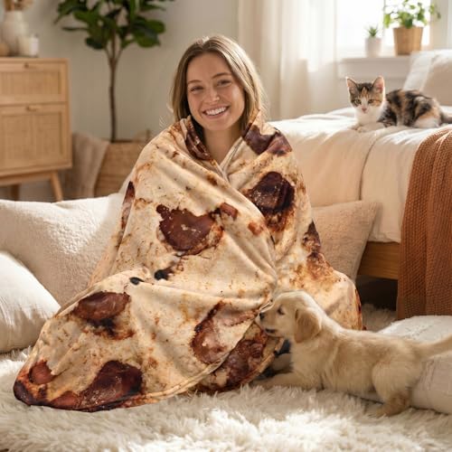 Excervent Realistic Chocolate Cookie Blanket, 300 GSM Funny Realistic