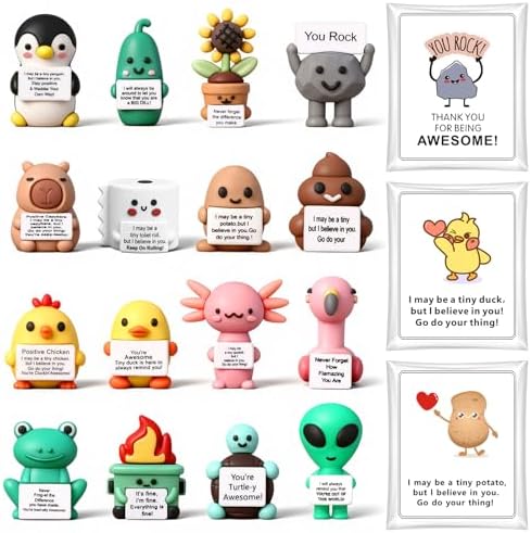 Gejoy 16 Sets Positive Mini Figurine Gifts Employee Appreciation Gifts