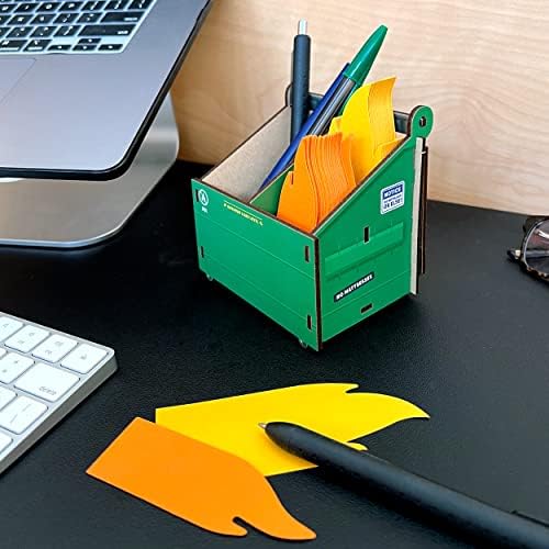 Genuine Fred The Original DESK DUMPSTER Pencil Holder with Flame Note