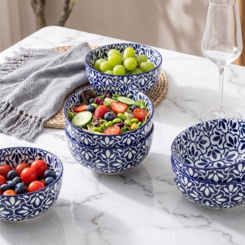 Cereal Bowls Set of 6, 28 Ounces Soup Bowls