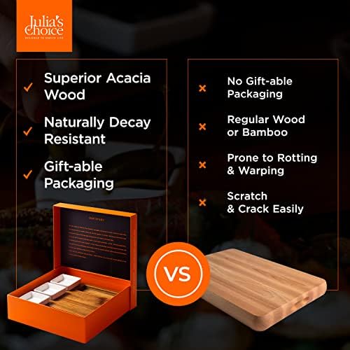 Charcuterie Board Gift Set - Cheese Board Set - Made of Acacia Wood