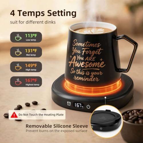 Coffee Mug Warmer Set Electric Cup Warmer for Desk Tea Candle Heated