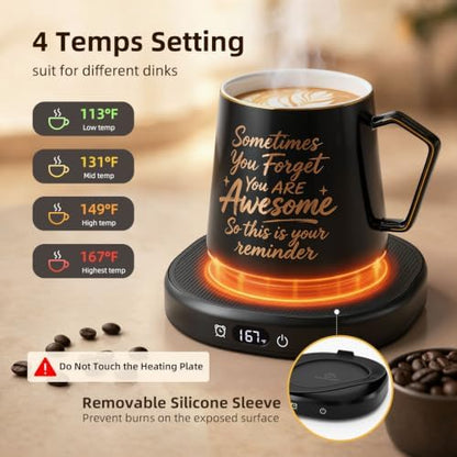Coffee Mug Warmer Set Electric Cup Warmer for Desk Tea Candle Heated
