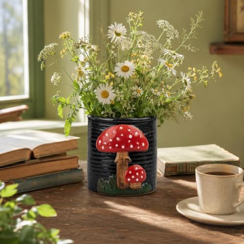 dgudgu Mushroom Kitchen Utensil Holder For Countertop Ceramic Utensil