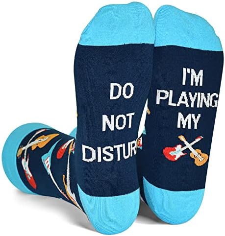 GOLIN Music Themed Party Gifts - Funny Saying Crew Socks for Musician