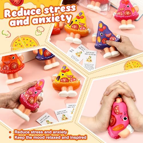 Hollowfly 12 Set Pizza Foam Balls, Inspirational Gifts, Funny Relief