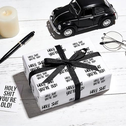 WRAPAHOLIC Funny Birthday Wrapping Paper Roll - Mini Roll - 17 Inch ×