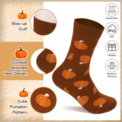 AGRIMONY Funny Thanksgiving Turkey Trot Socks Gifts for Men Women