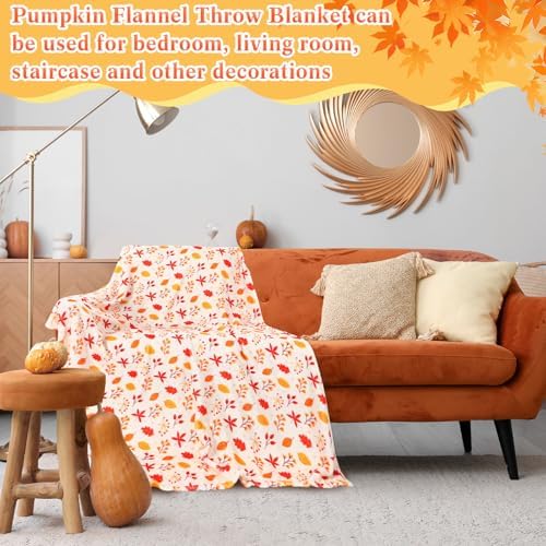 Buryeah 4 Pack Fall Throw Blankets Bulk Flannel Blanket