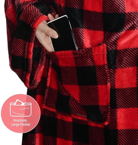 Catalonia Wearable Blanket with Sleeves & Foot Pocket for Adults