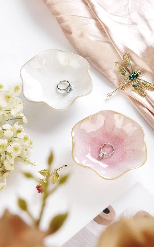 JAMEND CLXP Lotus Leaf Shape Decorative Ring Tray, Small Key Bowl