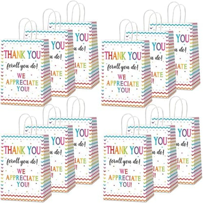 CHUNNIN 24 Pcs We Appreciate You Paper Gift Bags Thank You for All You