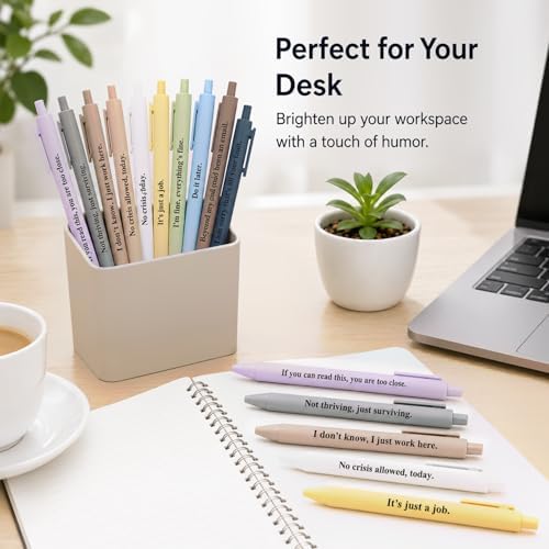 Funny Pens for Adults, 10 Pcs Sarcastic Pens and Coworker Gifts for