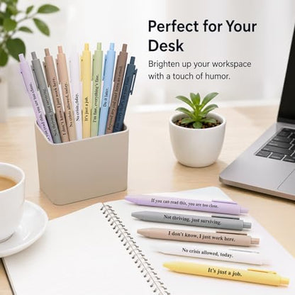 Funny Pens for Adults, 10 Pcs Sarcastic Pens and Coworker Gifts for