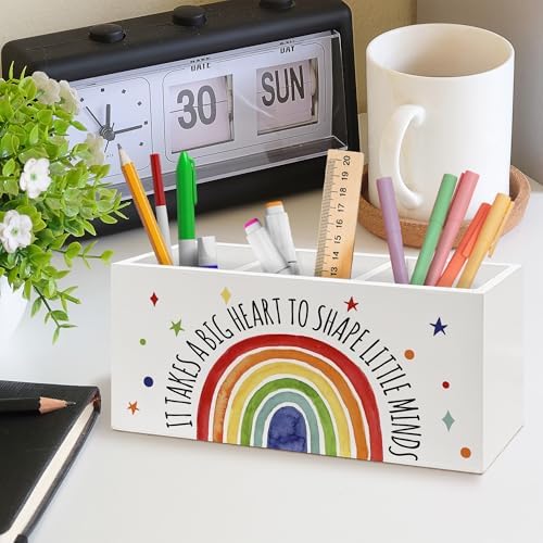 Boho Rainbow Teacher Pen Holder, Teacher Appreciation Gifts Office Pen