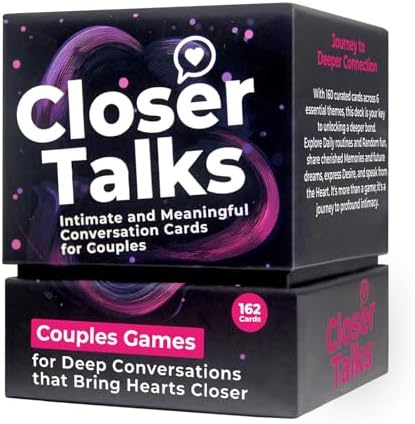 Couples Games, Conversation Cards Game Couples Edition, 162 Closer