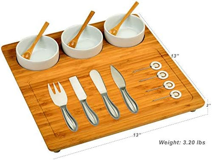 Picnic at Ascot Bamboo Cheese Board/Charcuterie Platter - Includes 3