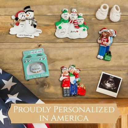 Personalized Baby Bump Ornament 2026 for Expecting Couples, Pregnancy