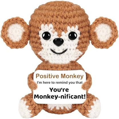 Hoedia Cute Funny Gift for Her/Him/Friend/Coworker, Positive Crochet