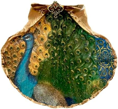 Midnight Peacock Handmade Wedding Gifts for women, Natural Shell